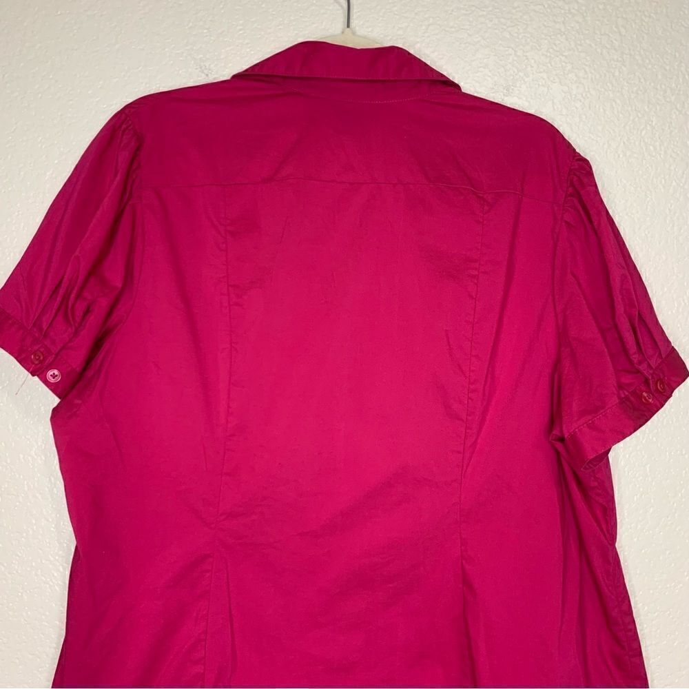 Lane Bryant Pink Short Sleeves Button Down Shirt, Size 22 - Picture 7 of 11